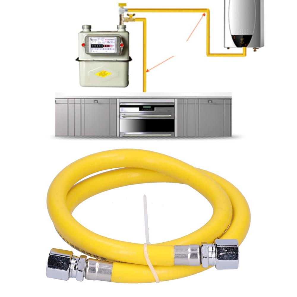 304 Stainless Steel Gas Hose Yellow Stove Gas Line Daily Home Gas Equipment Replacement