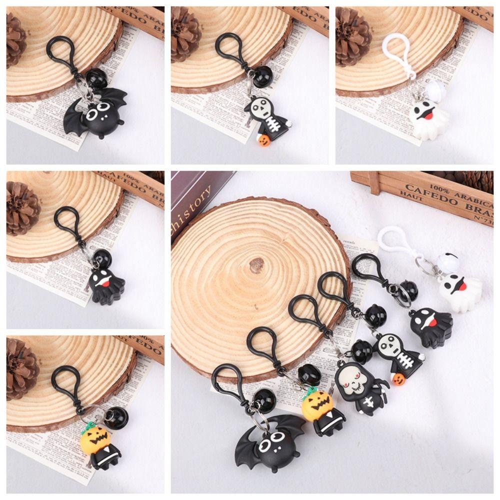 Skeleton Halloween Ghost Cartoon Keychain Halloween Skeleton Ghost Keychain Phone Bag Hanging
