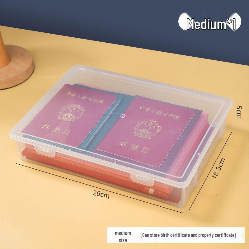 Пылезащитный ящик для хранения документов формата А4 с влагонепроницаемым пакетом для сертификатов и файлов