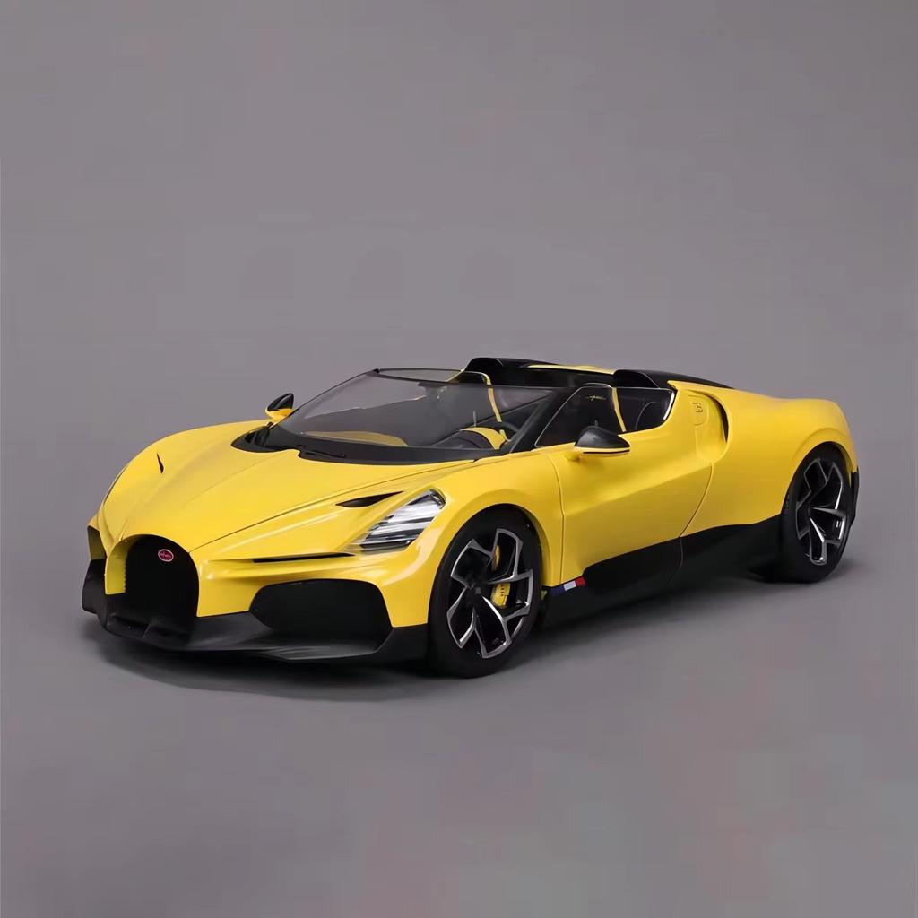 Новый в наличии Bburago 1:18 Bugatti W16 Mistral Gold Version сплав миниатюрный суперкар Bugatti Mistral литая модель пользовательские игрушки