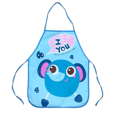 Детский фартук для готовки, рисования, работы по дому, детский мультяшный водонепроницаемый безрукавный халат, синий