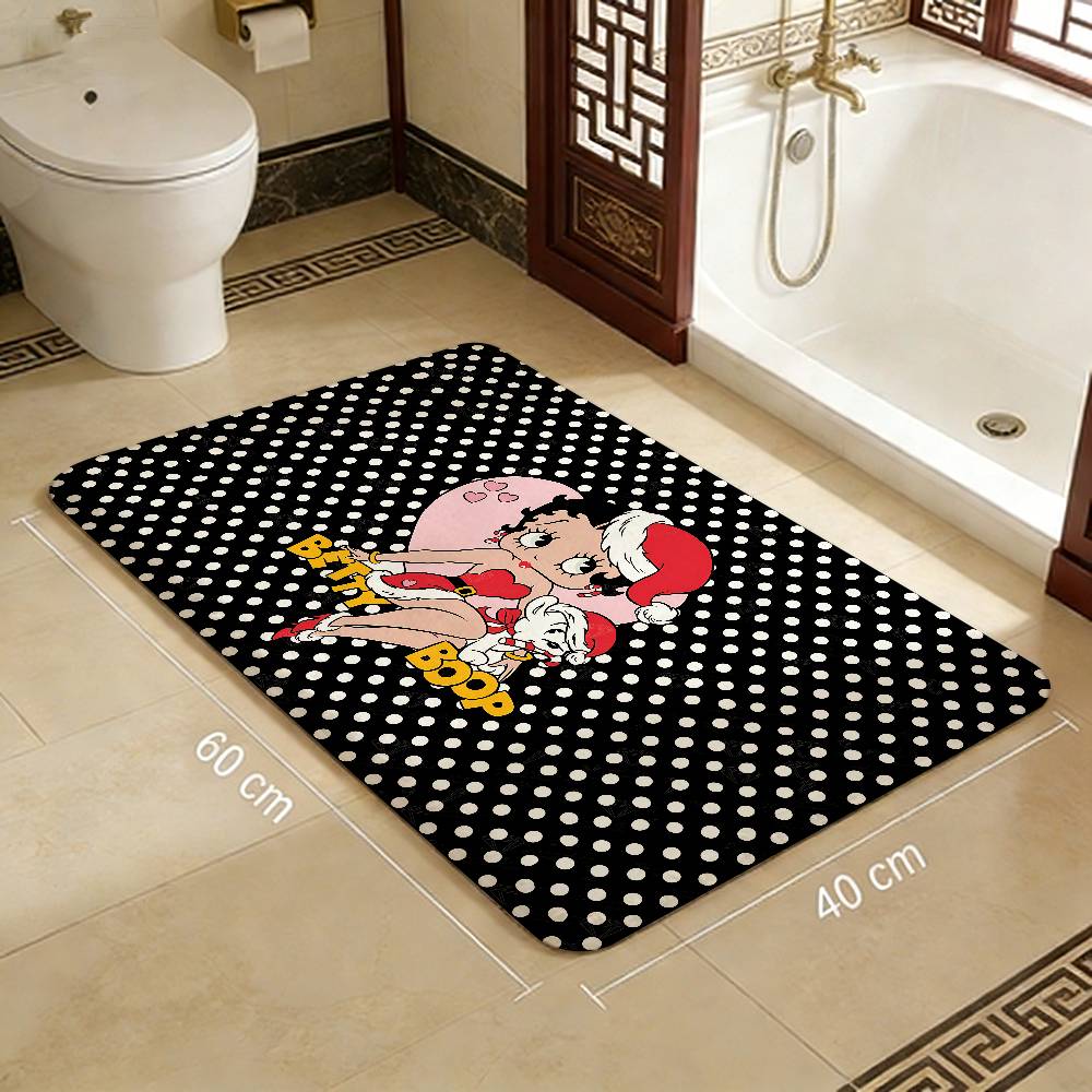 B-Betty-Cute-Boops Bathroom Mat Kids Room Bedroom Decoration Balcony Anti-Slip Doormat Living Room Welcome Rug
