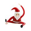 Santa Claus Yoga Glass Ornament Desktop Art Figurine Healthy Humorous Holiday Decor Glass Art Ornament