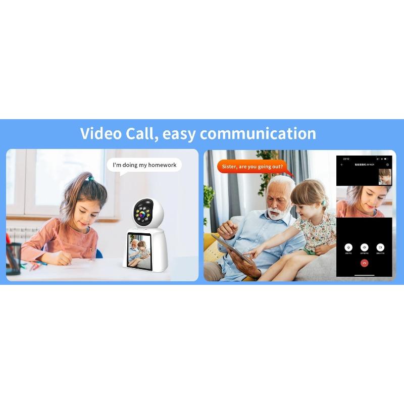 Smart 2.4G 2K WiFi Indoor Security Camera Support Remote Two-Way Video Wireless Cameras for Pet/Dog/Child/Elder with Phone APP