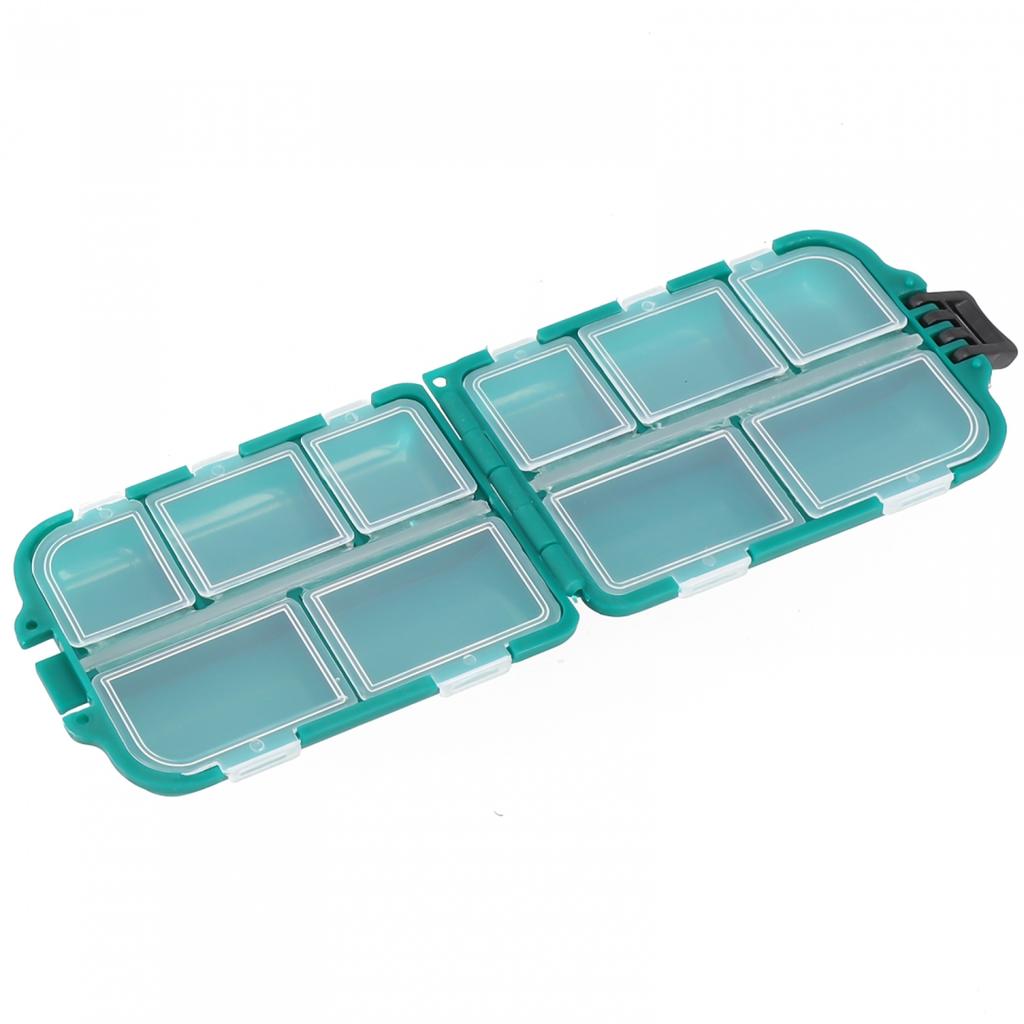 New Portable Waterproof Fishing Hook Bait Tool Storage Box Case W/ 10 Grids Tool