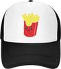 New Funny Cute French Fries Mesh Dad Hat Adjustable Washed  Baseball  Cap  Distressed Ball Trucker