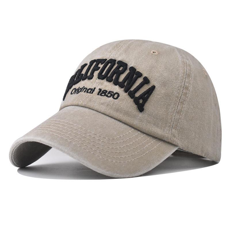 Cotton Baseball Hat With Letter Embroidery For All Seasons