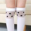 Детские белые длинные носки, кавайные милые носки до бедра с котом, кружевные носки с героями мультфильмов, весна-лето
