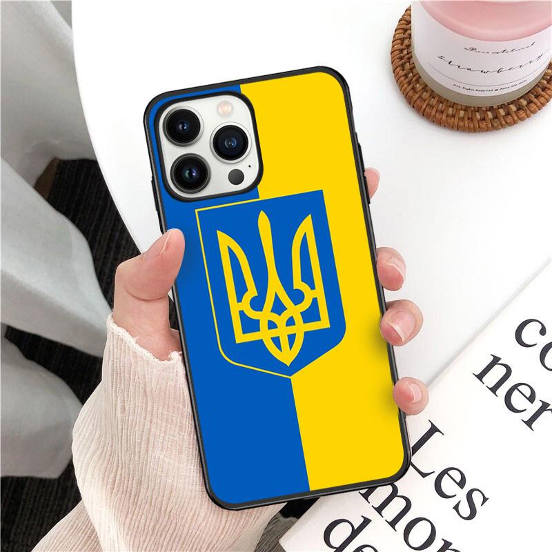 Phone Case For Iphone 14 13 12 11 Pro Max XS XR X 8 7 Plus SE Mobile Phone Cases Ukraine Flag Peace Funda Cell