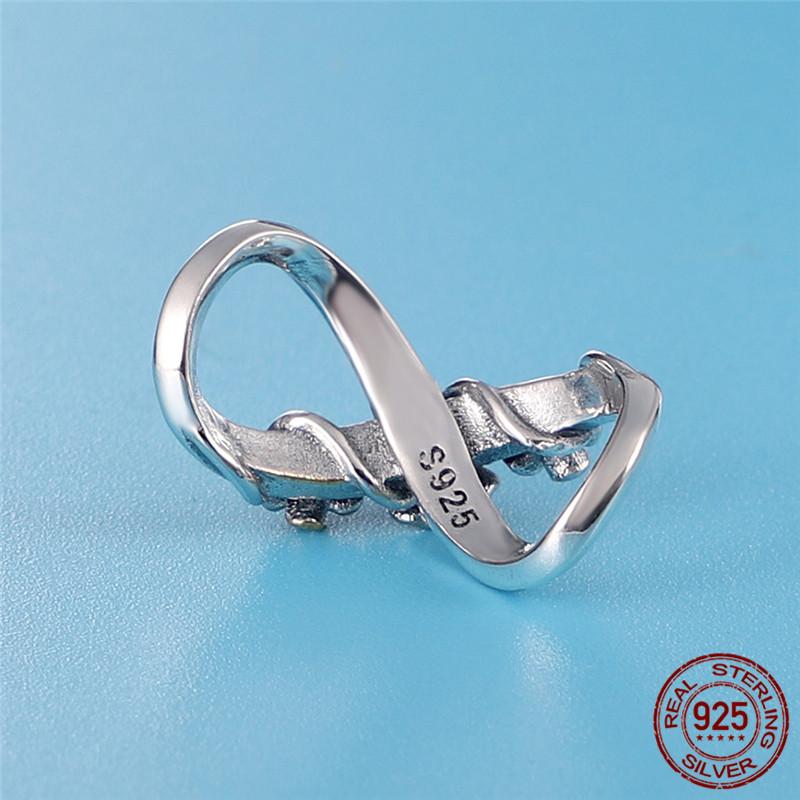 Charms Beads 925 Sterling Silver Daisy Flower Family Love Infinity Charm Ouroboros Snake Beads Fit Fashion Bracelet DIY Jewelry