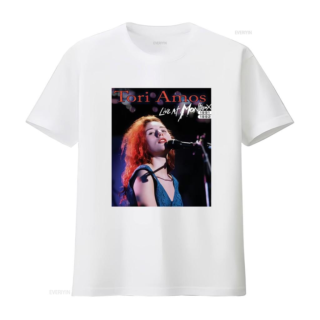 Футболка Tori Amos Live at Montreux 1991 1992 Стильная Черная Размер S M L XL Винтажная Стиранная Универсальная Мягкая Унисекс Дышащая