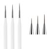 3шт акриловая кисть для дизайна ногтей, лайнер для рисования, ручка для маникюра, набор инструментов