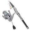 Telescopic Fishing Pole and Fishing Reel Combo Fishing Rod with 10+1 BB 5.5:1 Fishing Reel 2.1m