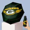 Печатный 5? Green Bay PackersСложить Мини-зонт 8?Складной ветрозащитный зонт с ребрами для женщин, карманный