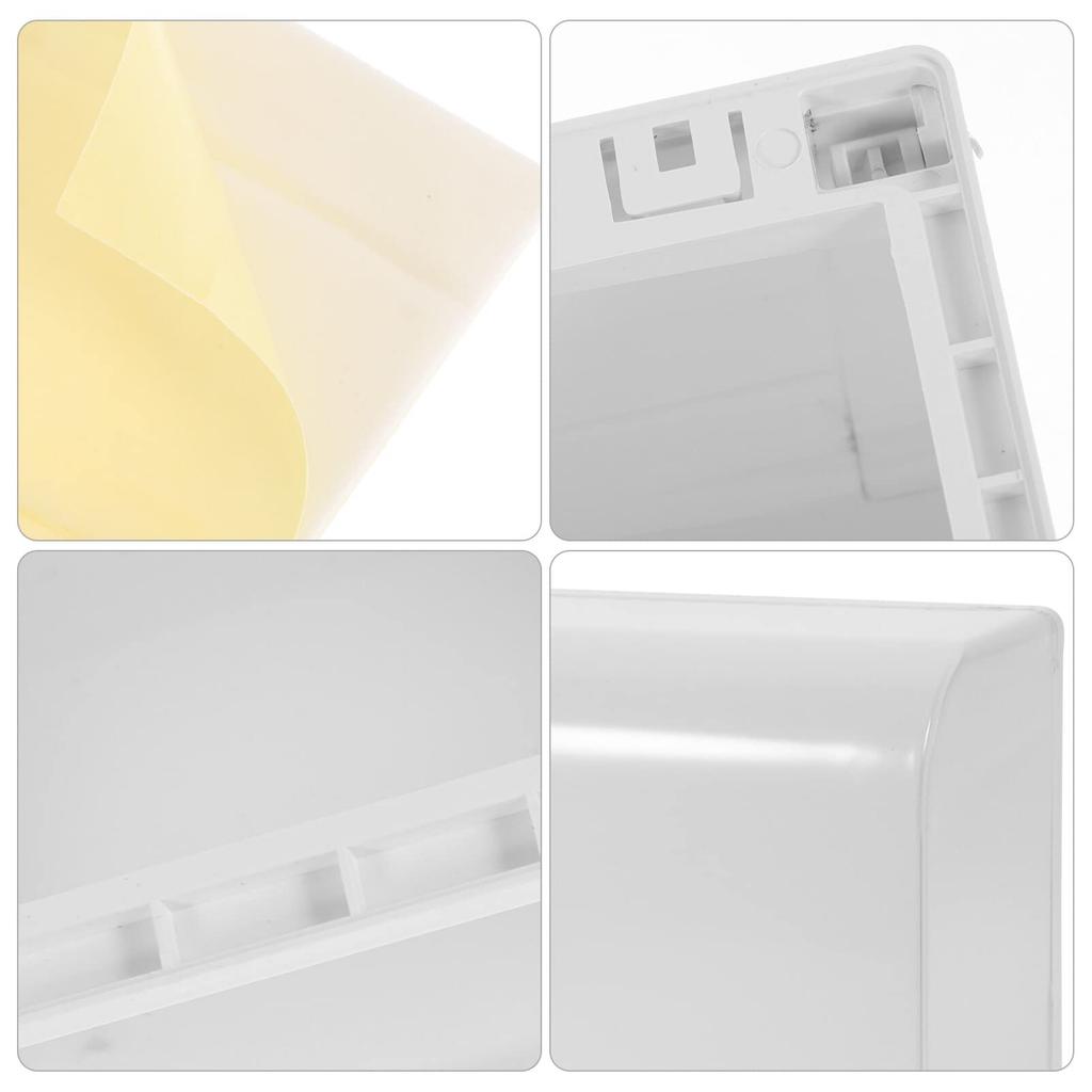 JECOMPRIS Большая водонепроницаемая крышка для розетки с 2 рядами, Защитная крышка для выключателя, Настенная розетка 86 дюймов, Водонепроницаемый бокс, Прозрачный (белый)