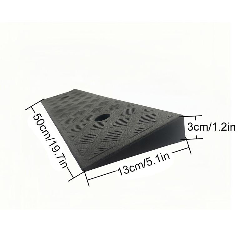 2Pcs/Pack 500*130*30mm Sidewalk Threshold Driveway Plastic PE Portable Car Loading Dock Textured Surface Curb Ramp