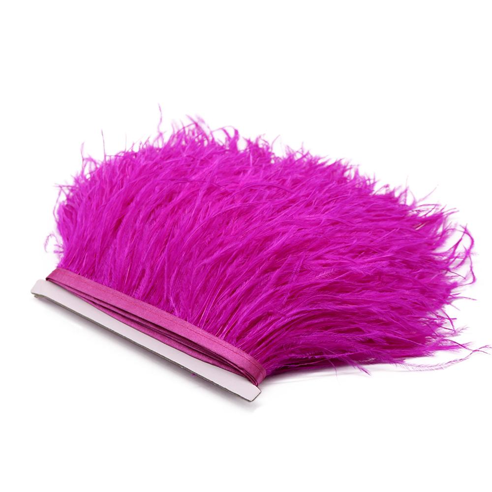 FeatherLight Blue Ostrich Feather Trim Ribbon Real Ostrich Feathers Fringe Trims for Party Clothing Sewing Decoration Plumes Diy Crafts