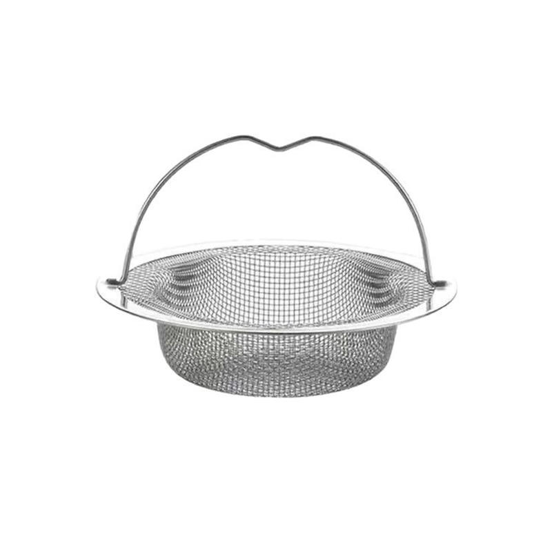 Thickened Kitchen Sink Strainer Basket with Handle Practical Pool Base Universal Vegetable Residue Filter Drainer
