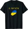 Смешная футболка с картошкой Сине-желтая Картошка Футболка с коротким рукавом Повседневная 100% хлопок Круглый вырез Летняя мужская футболка Размер S-3XL - M...