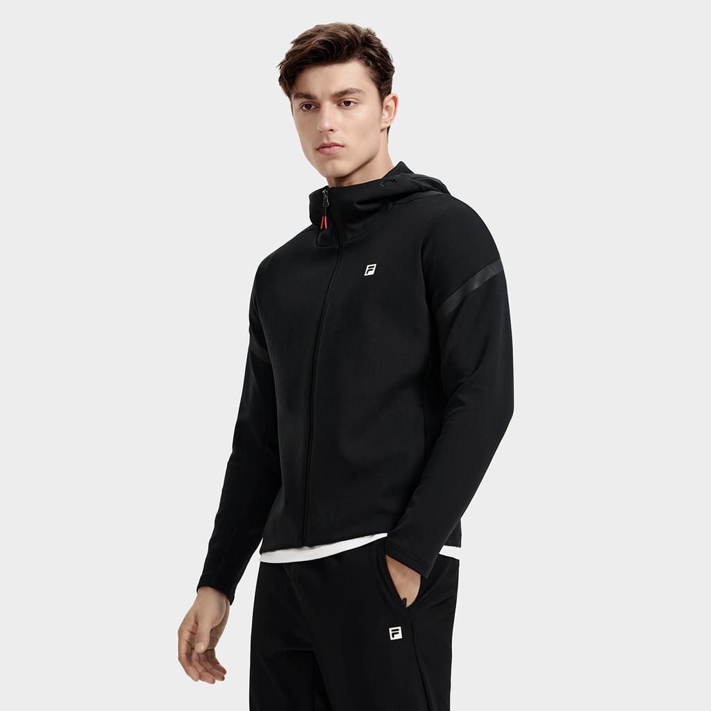 FILA Jackets Men's Pitch Black Hooded Moderate Other A11M311506FBK