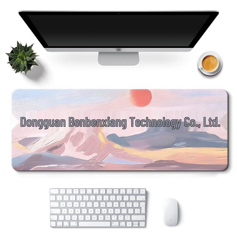 Очень большой коврик для стола с милым дизайном для девочки - Нескользящий коврик для мыши в стиле пейзажа