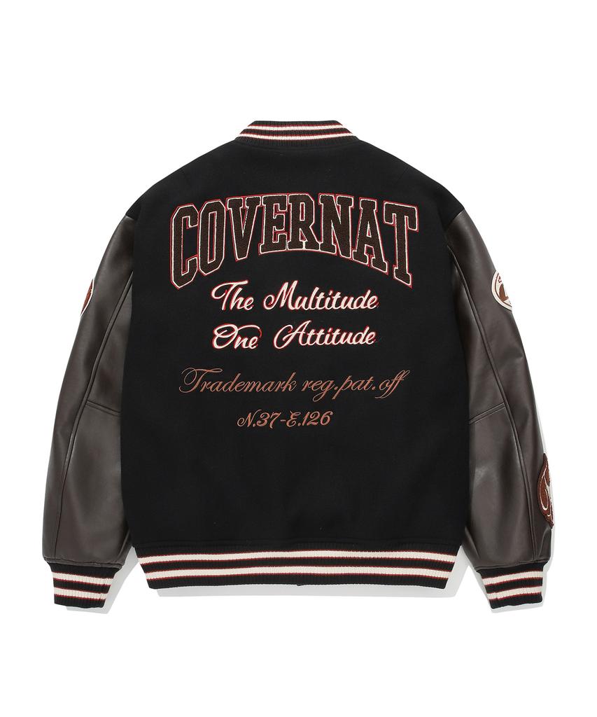 Covernat 24Fw College C Wool Varsity Black
