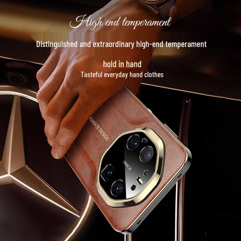 Porsche Oil Wax Leather Phone Case for Huawei Mate 80 RS Ultimate