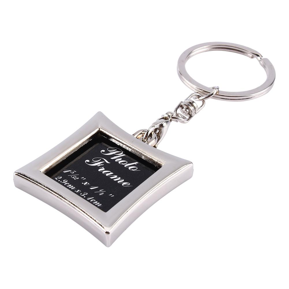 Lovely Mini Creative Metal Alloy Insert Photo Picture Frame Keyring Keychain Gift