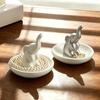Jewelry Storage Tray, with Upturned Nose Elephant Design, Waterproof Compact Organizer for Rings Earrings Bracelets