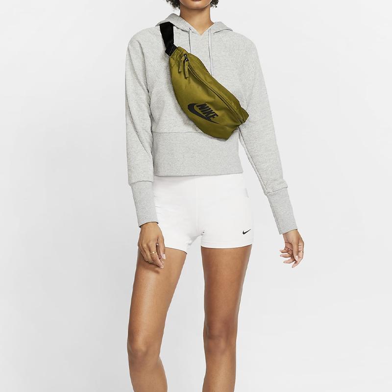 Nike Тканевая поясная сумка обычная унисекс оливково-зеленая повседневная BA5750-368