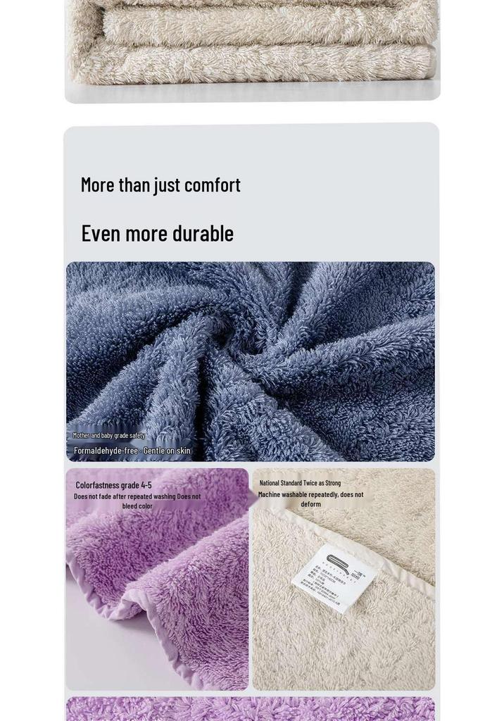 Soft, Absorbent Pure Cotton Bath Towel - Thickened Antibacterial Essential for Adults & Dorms