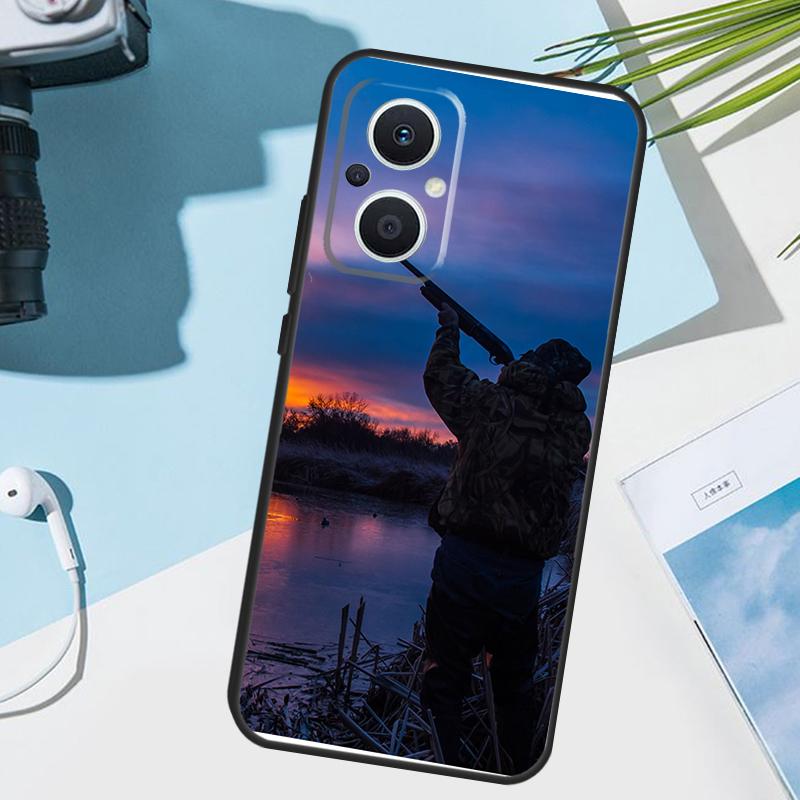 Чехол Hunter Man Fishing Dog для OPPO Reno 12F 11F 13F 14F 8T 7 8 Lite 10 11 12 13 14 Чехол OPPO Find X9 X8 X6 X5 Pro