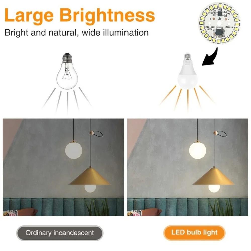 2 шт. круглых светодиодных чипа SMD 2835 для лампочек и прожекторов, 3 Вт-12 Вт, переменный ток 220 В-240 В