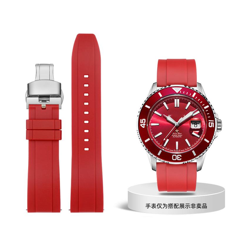 Классический резиновый ремешок для часов Seiko Citizen Omega Quick Release 20 мм 22 мм 24 мм, силиконовый ремешок Tropic, ремешок для смарт-часов
