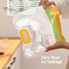 1 Set Food Storage Bag with Funnel Screw Lid Handle Food Grade Clear Large Capacity Leak Proof Reusable Moisture-proof Rice Flour Grain Sealed
