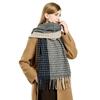 Autumn and Winter New Color Matching Scarf Women's Imitation Cashmere Fashion Versatile Shawl Warm and Comfortable Thickened Lengthened Fringed Scarf