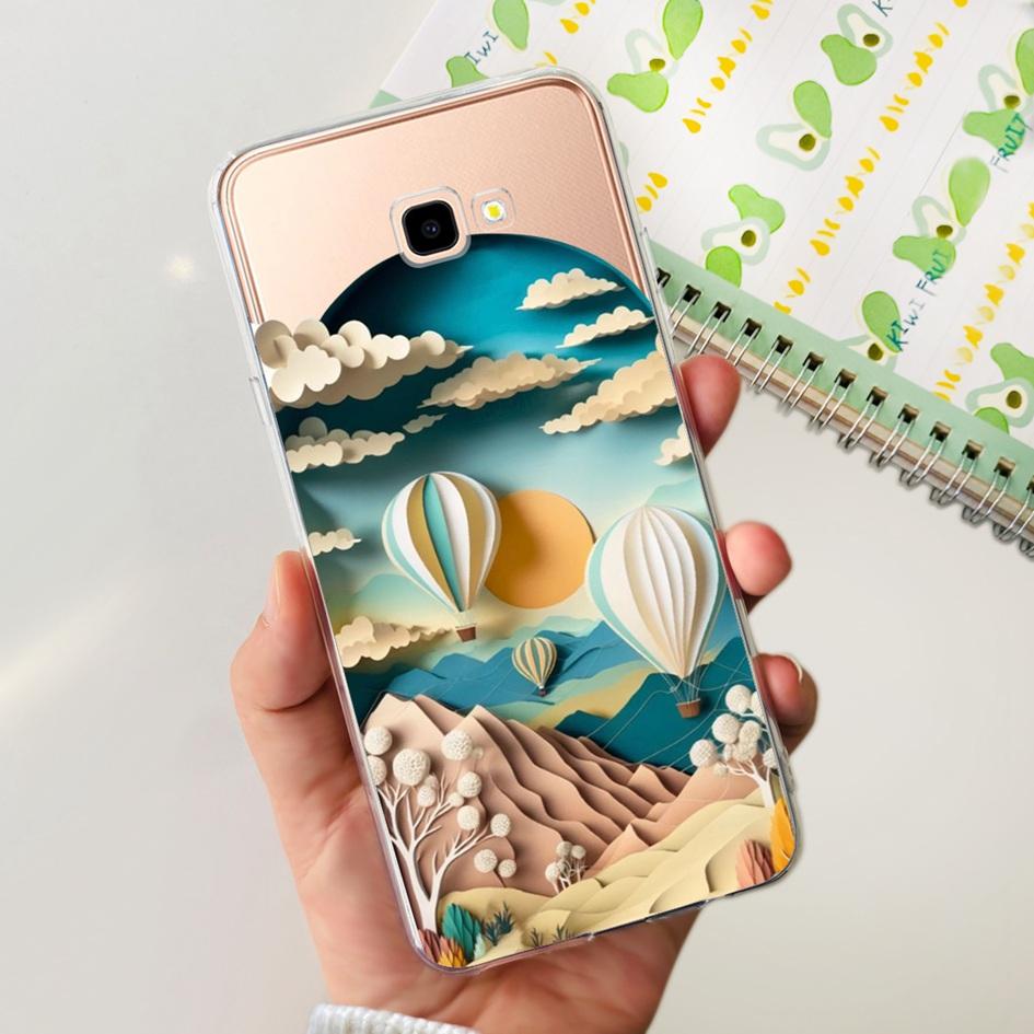 Для Samsung J4 Plus Чехол J415 SM-J415F Силиконовый Чехол Популярный Цветок Прозрачный ТПУ Мягкий Бампер Для Samsung Galaxy J4 2018 J4+ Чехлы