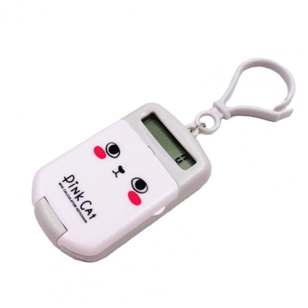 Useful Mini Calculator  Innovative Compact Calculator Keychain  Cartoon Digital Calculator with Key Ring