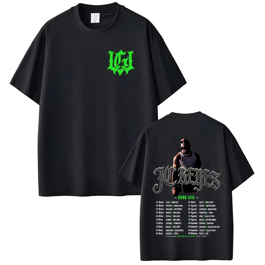 2026 Hot Sale Rapper Jc Reyes Tour 2026 Merch T Shirts Men Women Clothing Hip Hop Fashion T Shirt Breathable Streetwear Casual Tees