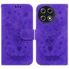 For TECNO Camon 30S 4G/30S Pro 4G Case Butterfly Flower Imprint PU Leather Wallet Phone Cover with Strap