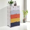 Plastic Clothes Cupboard Colorful Wardrobe Storage Cabine T W/ 6 Drawers Household Storage Cabinet Home Decoration