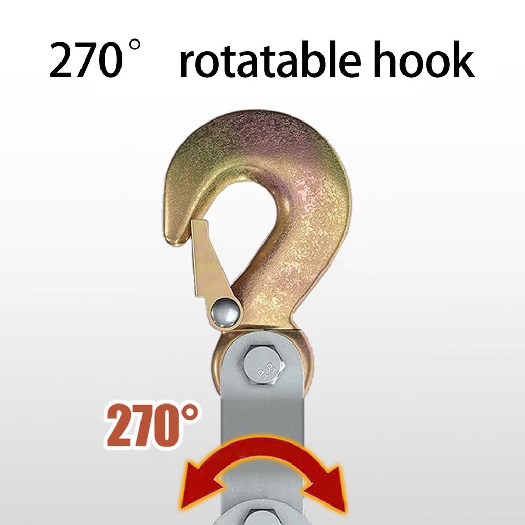 Блок и таль Веревочный шкив Подъемная сила Многофункциональная Сверхпрочная шкивная система Металлический шкив с 1100/2200 фунтов