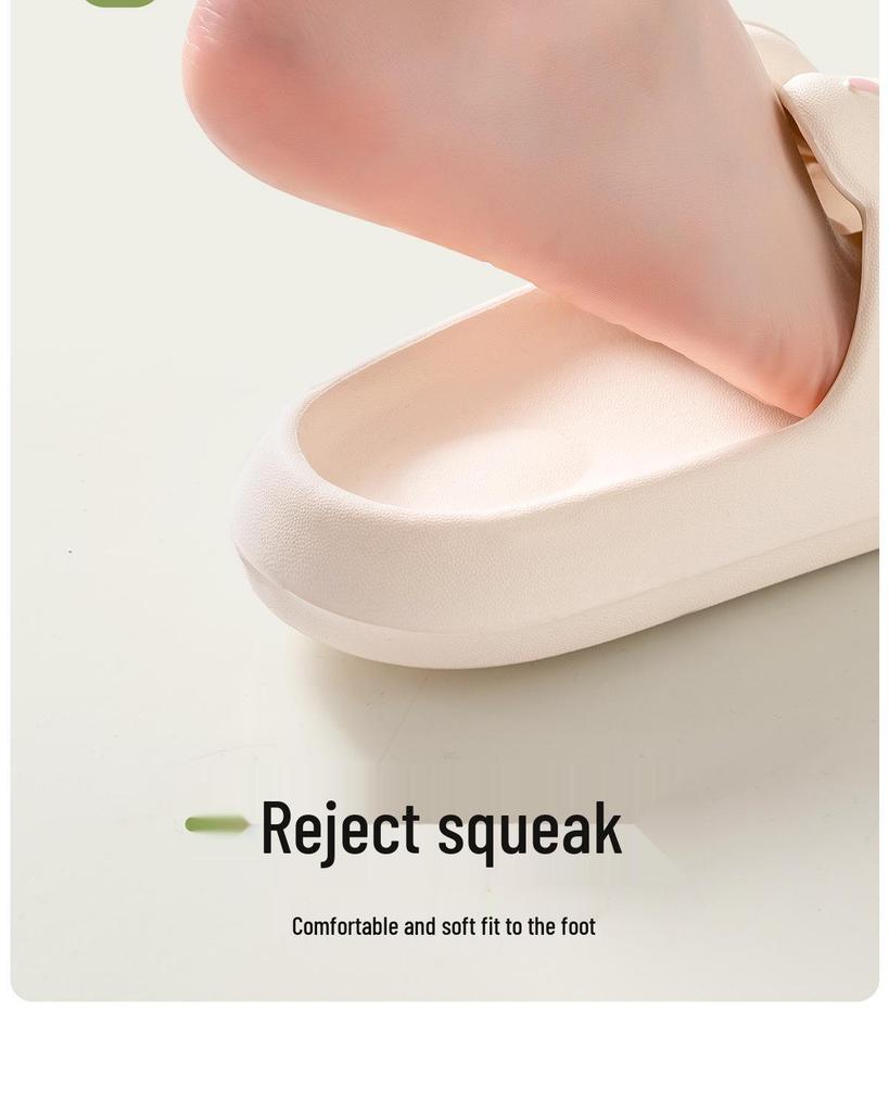 Женские нескользящие мягкие тапочки Jieliya - Летний стиль 2025, для дома и душа