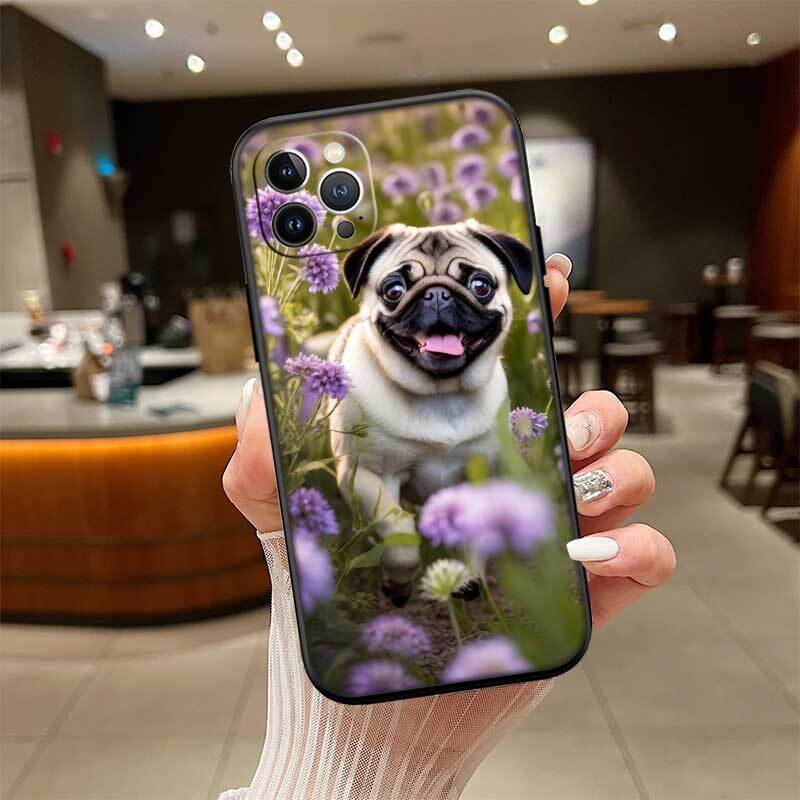 Cute Pug Dog Case for Samsung M55 M35 M15 A02 A05S A05 A06 A15 A12 A13 A10 A16 A20 A22 A24 A25 A30 A31 A32 A33 A35 A42 A50