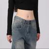 Джинсы High Street Retro Washed Straight, женские, весна-лето и осень, американские, с высокой талией, свободные, широкие брюки из денима