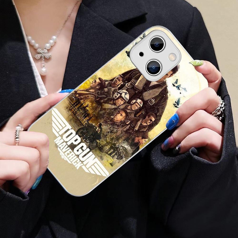 Movie Top Gun Maverick Phone Case For IPhone 14 13 12 Mini 11 Pro XS Max X XR 14 Plus Tempered Glass Cover