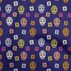 Cotton Flex Navy Blue Fabric Skull Craft Projects Decor Fabric Printed By The Yard 40 Inch