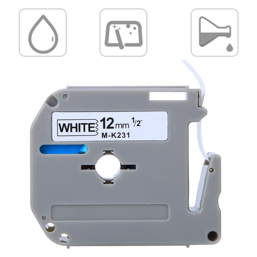 12 мм лента для этикеток PET аксессуары подходят для принтера этикеток PT‑65 PT‑70 PT‑80