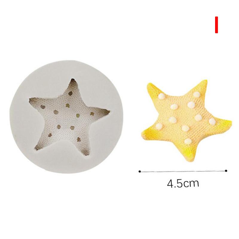 3D хвост русалки ракушка морская звезда силиконовая форма помадка торт декор форма для выпечки