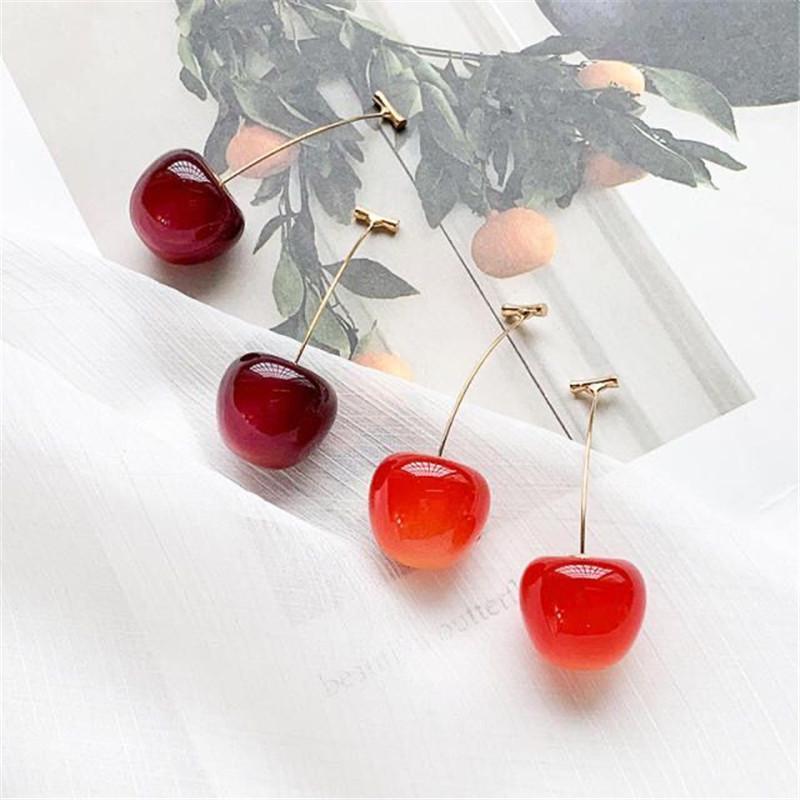 Trendy Sweet Lovely Cherry Cherries Cherries Earrings Pendant Fruit Earrings Red Cherry Earrings Charm Jewelry